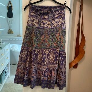 Vintage Indian Block Print Skirt